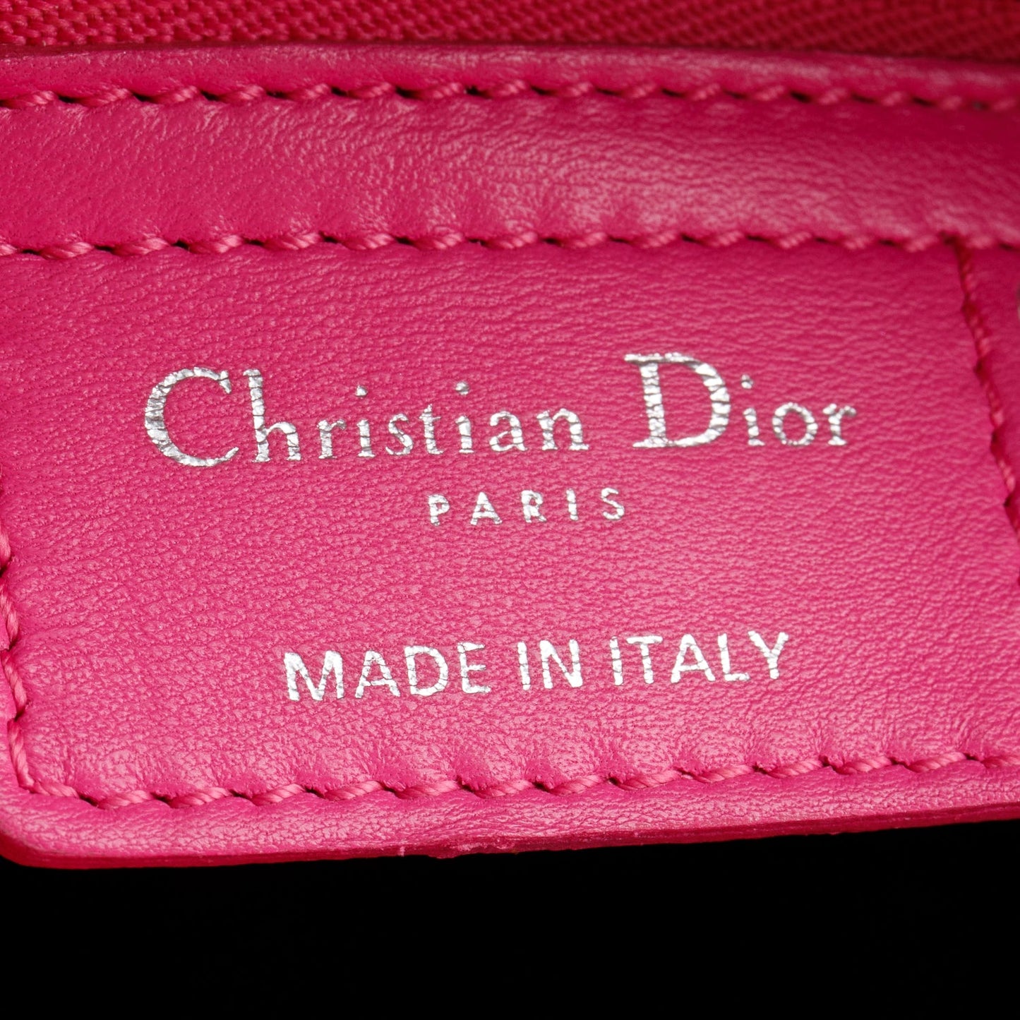 Christian Dior Pink Cannage Leather Large Lady Dior Bag