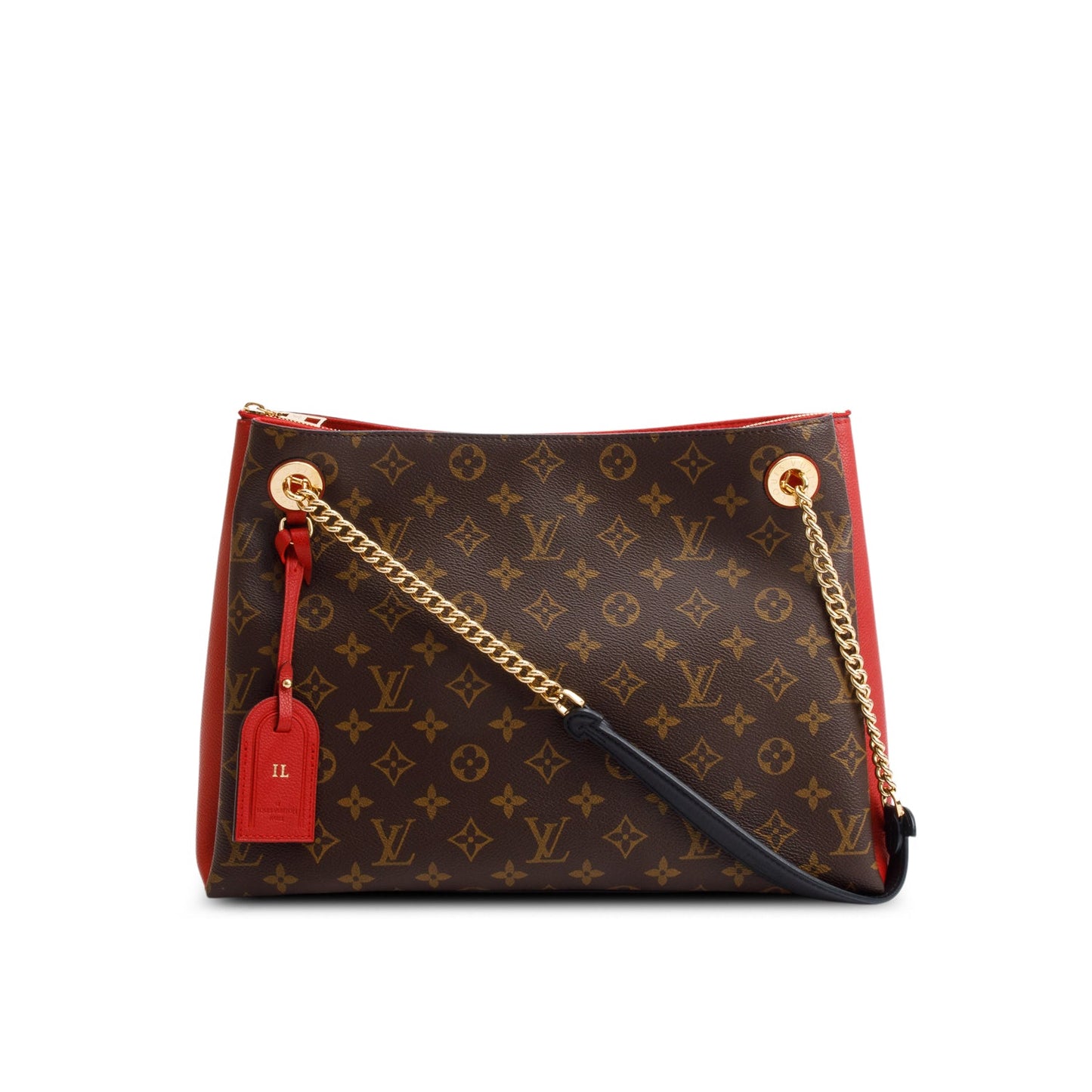 Louis Vuitton Monogram Red Leather Trim Surene MM