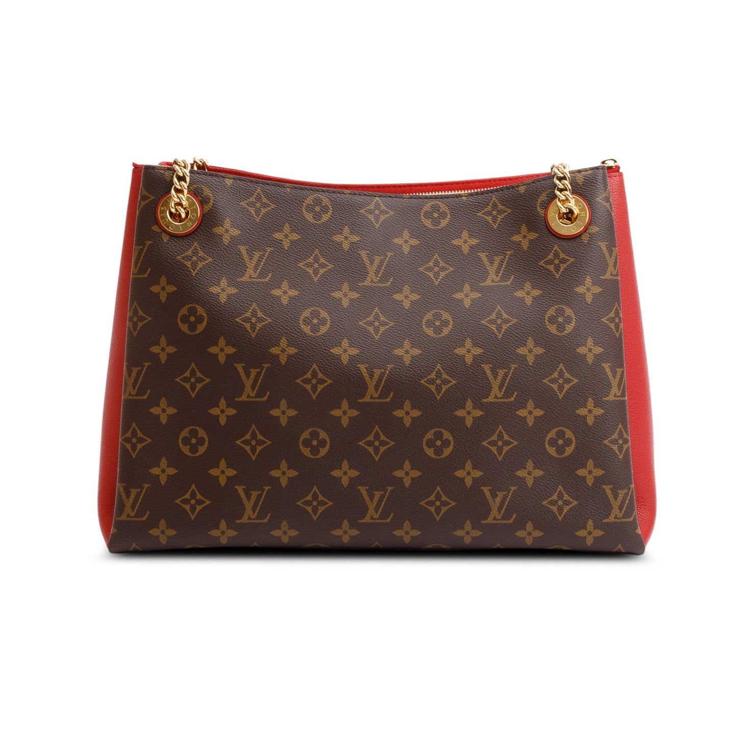 Louis Vuitton Monogram Red Leather Trim Surene MM