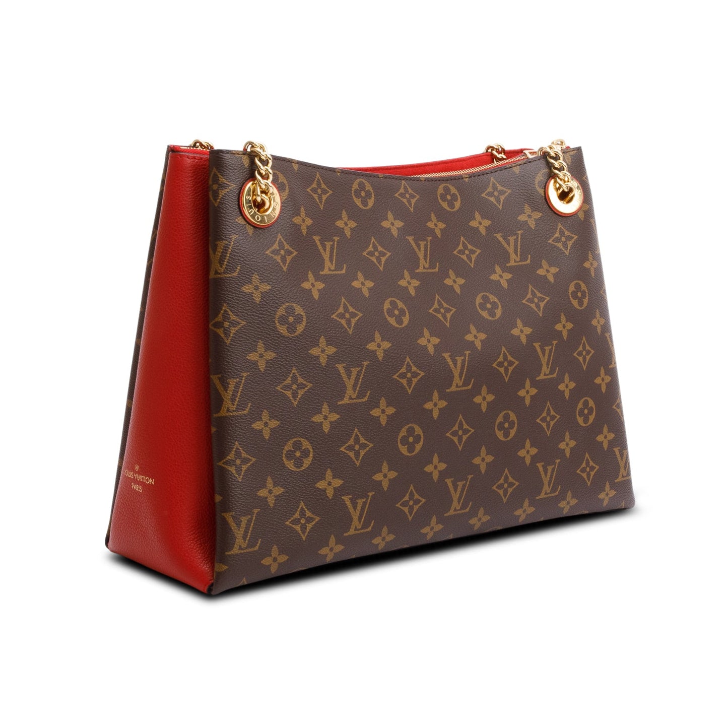 Louis Vuitton Monogram Red Leather Trim Surene MM