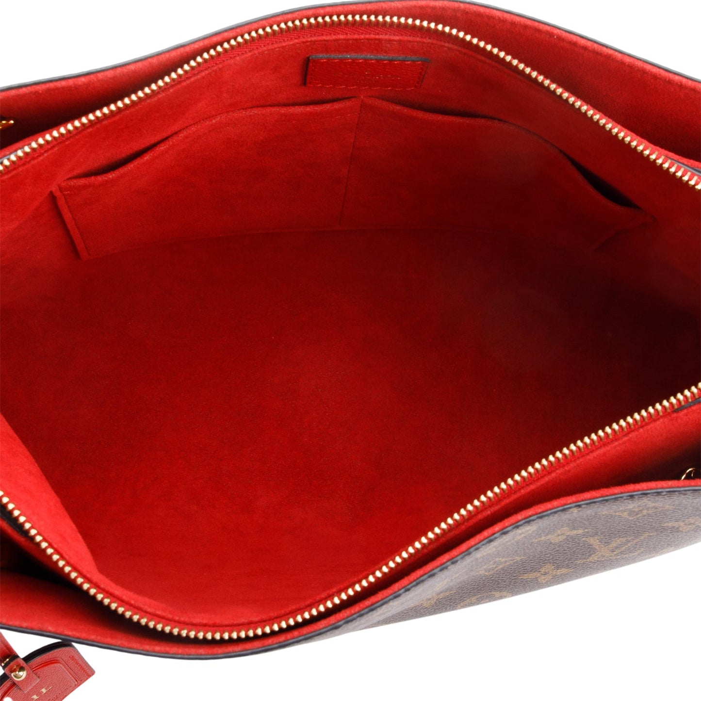 Louis Vuitton Monogram Red Leather Trim Surene MM