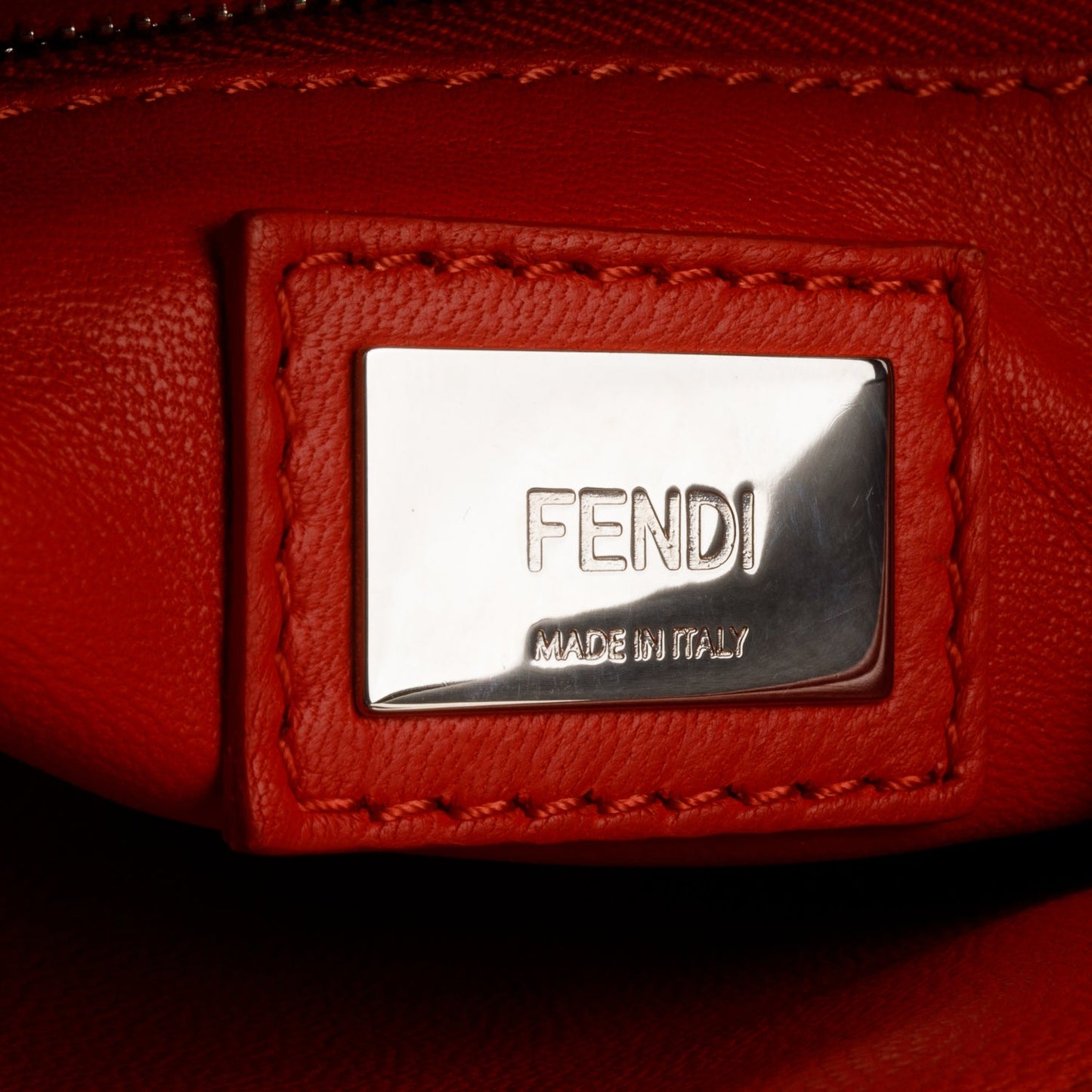 Fendi Black Calfskin Leather Mini Peekaboo Bag