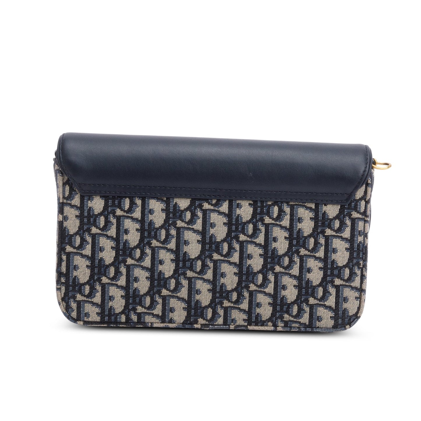 Christian 2024 Dior Oblique Jacquard Medium Saddle Pouch with Chain