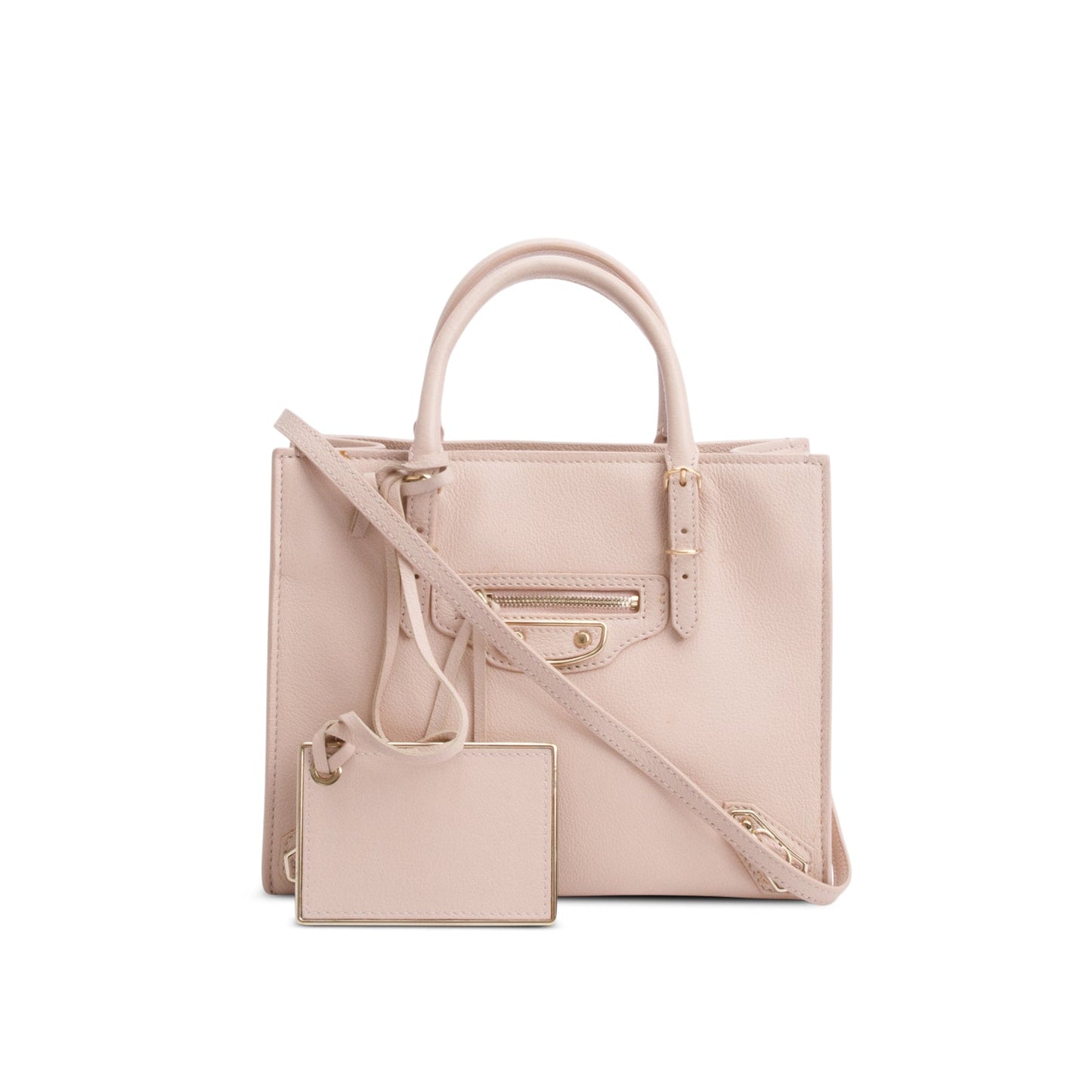 Balenciaga Pink Calfskin Leather Papier A4 Mini Tote