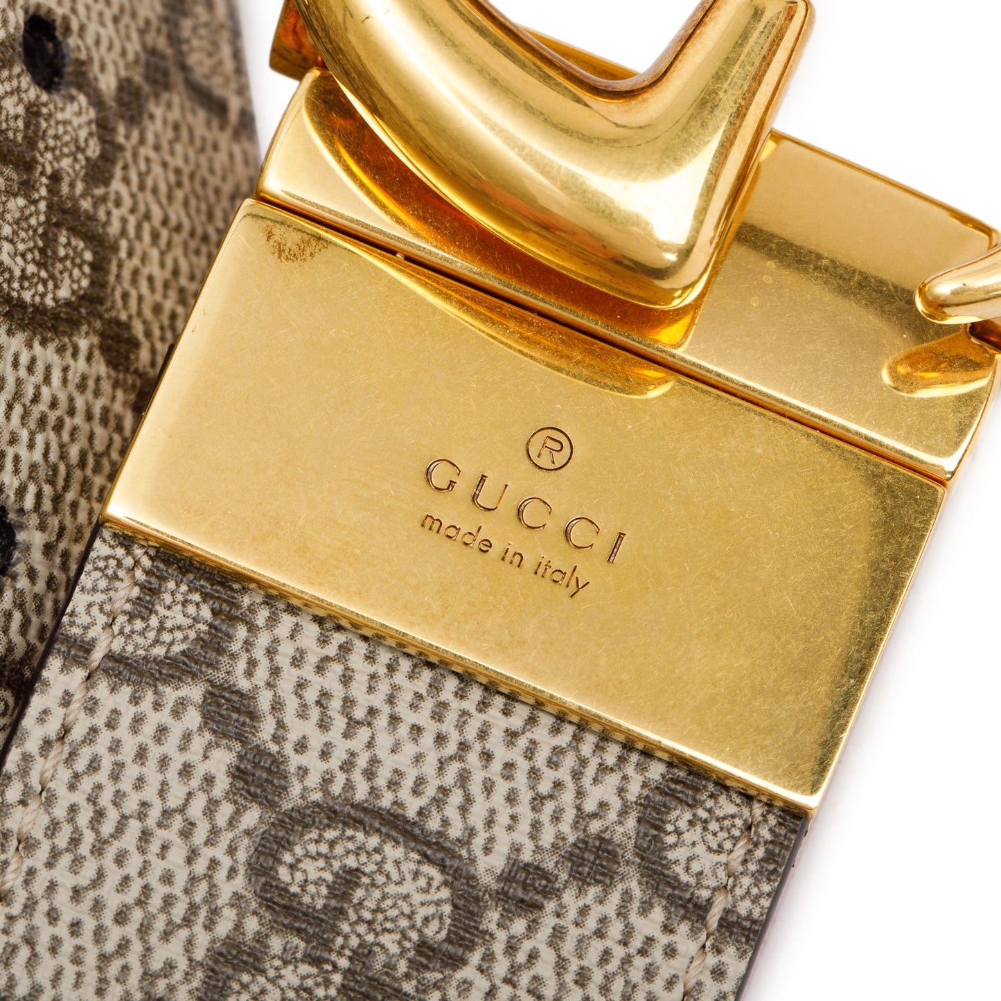 Gucci GG Supreme Canvas Pink Calfskin Leather GG Marmont Reversible Belt 90 36