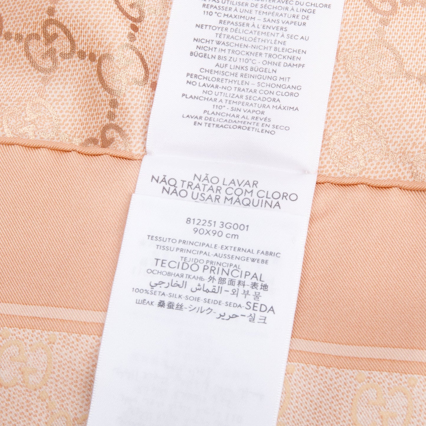 Gucci Pink GG Print Silk Scarf