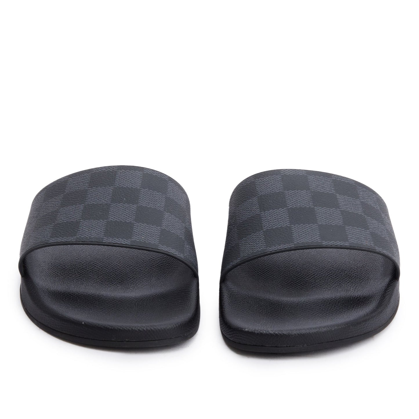 Louis Vuitton 2021 Damier Graphite Waterfront Mule Slides, Men's Size 10