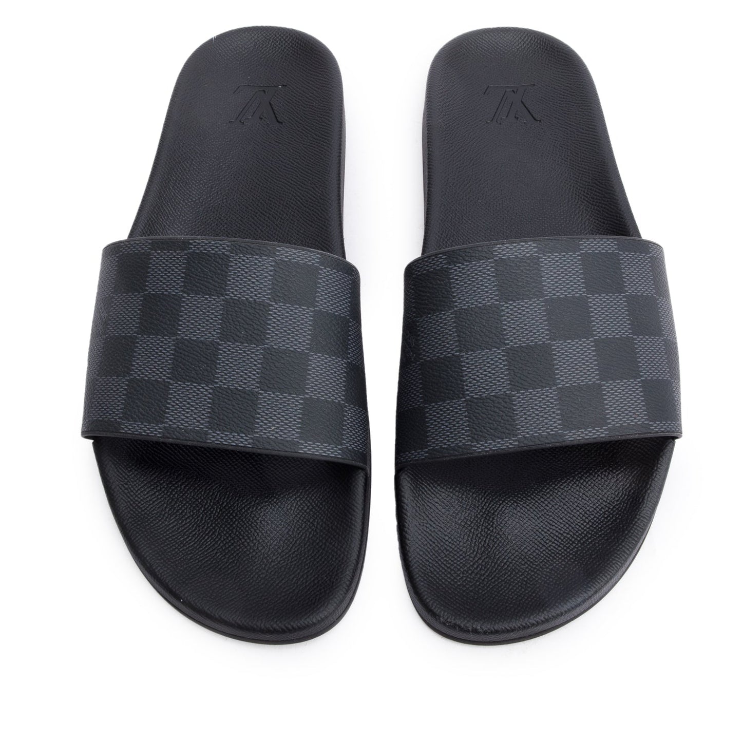 Louis Vuitton 2021 Damier Graphite Waterfront Mule Slides, Men's Size 10