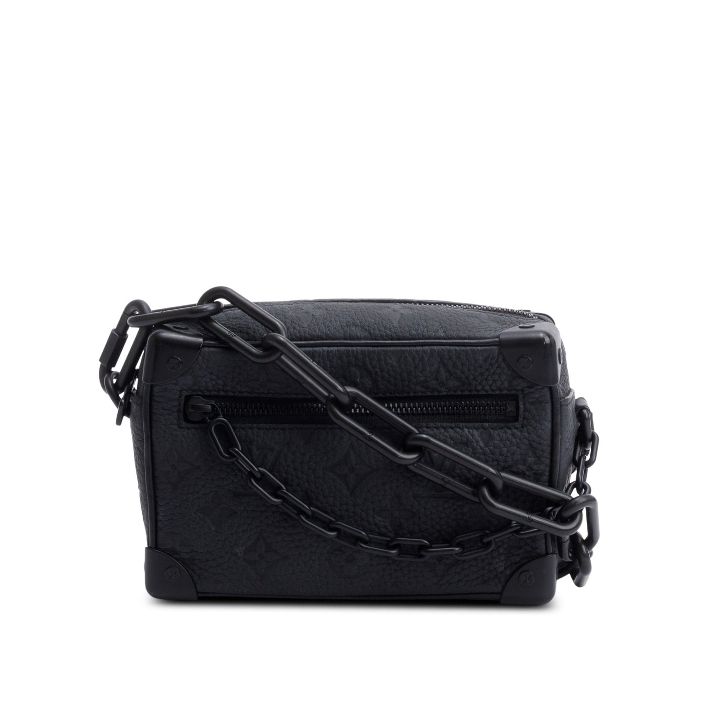 Louis Vuitton Black Monogram Embossed Taurillon Mini Soft Trunk Bag