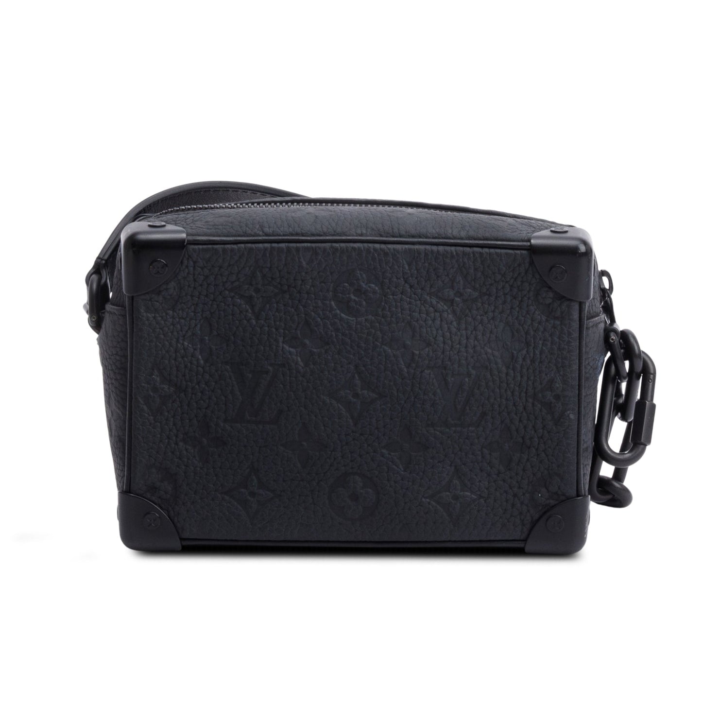 Louis Vuitton Black Monogram Embossed Taurillon Mini Soft Trunk Bag