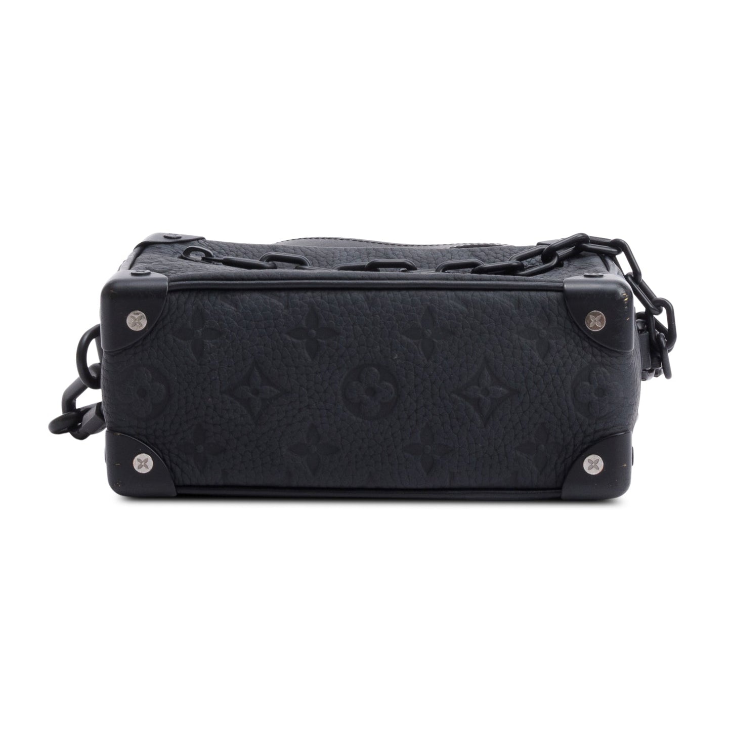 Louis Vuitton Black Monogram Embossed Taurillon Mini Soft Trunk Bag