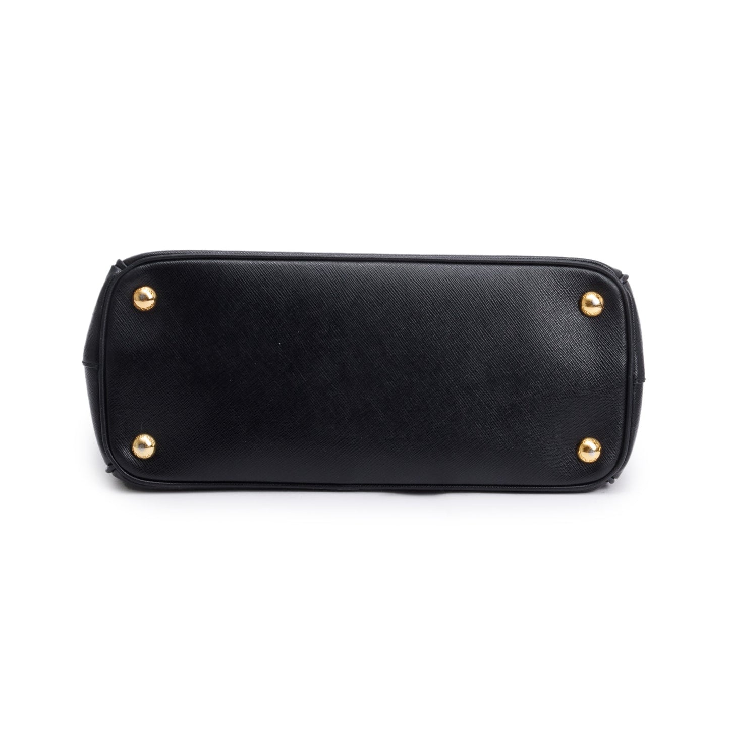 Prada Black Saffiano Leather Small Double Zip Galleria Tote
