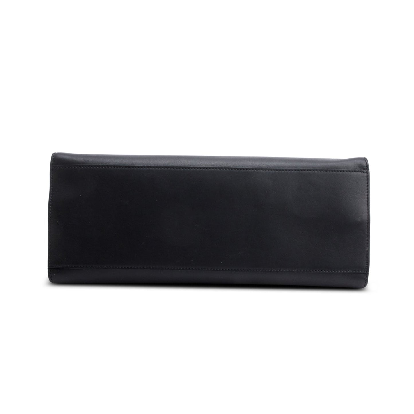 Gucci Black Leather Bamboo Large Nymphaea Handle Bag