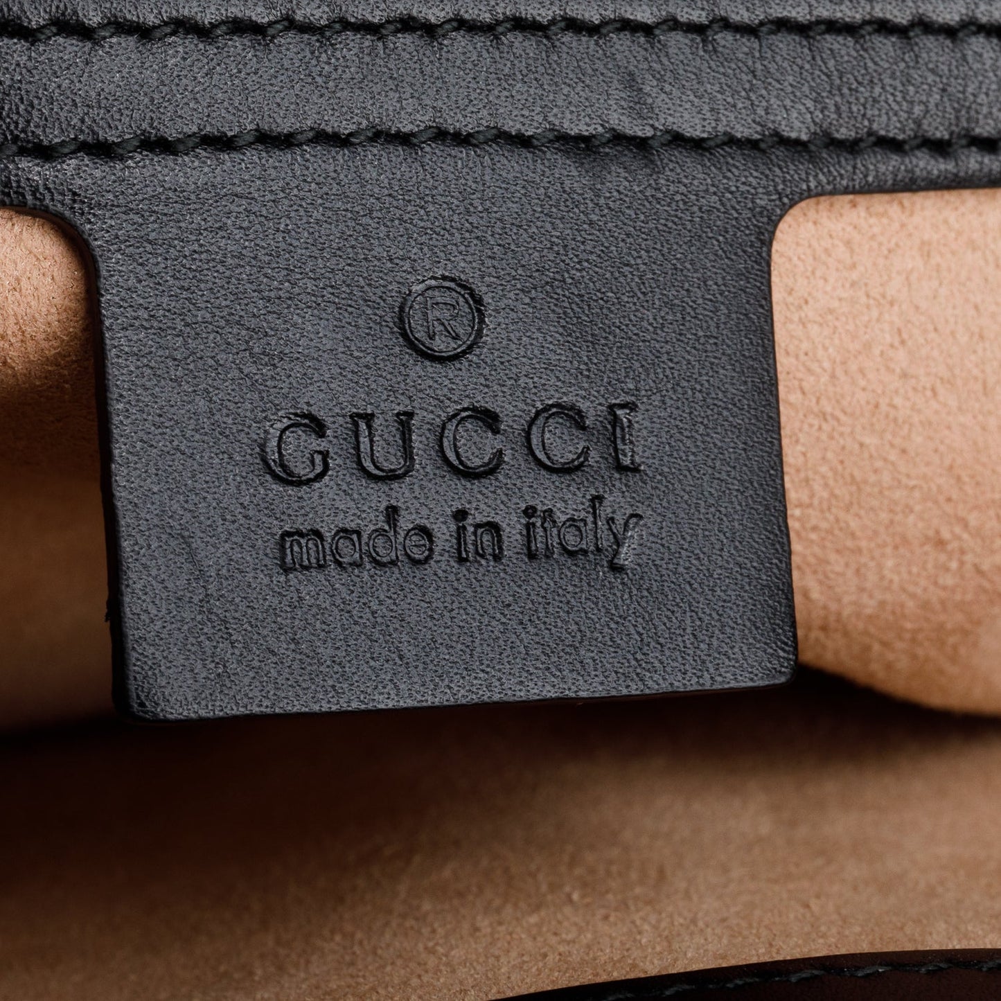 Gucci Black Leather Bamboo Large Nymphaea Handle Bag