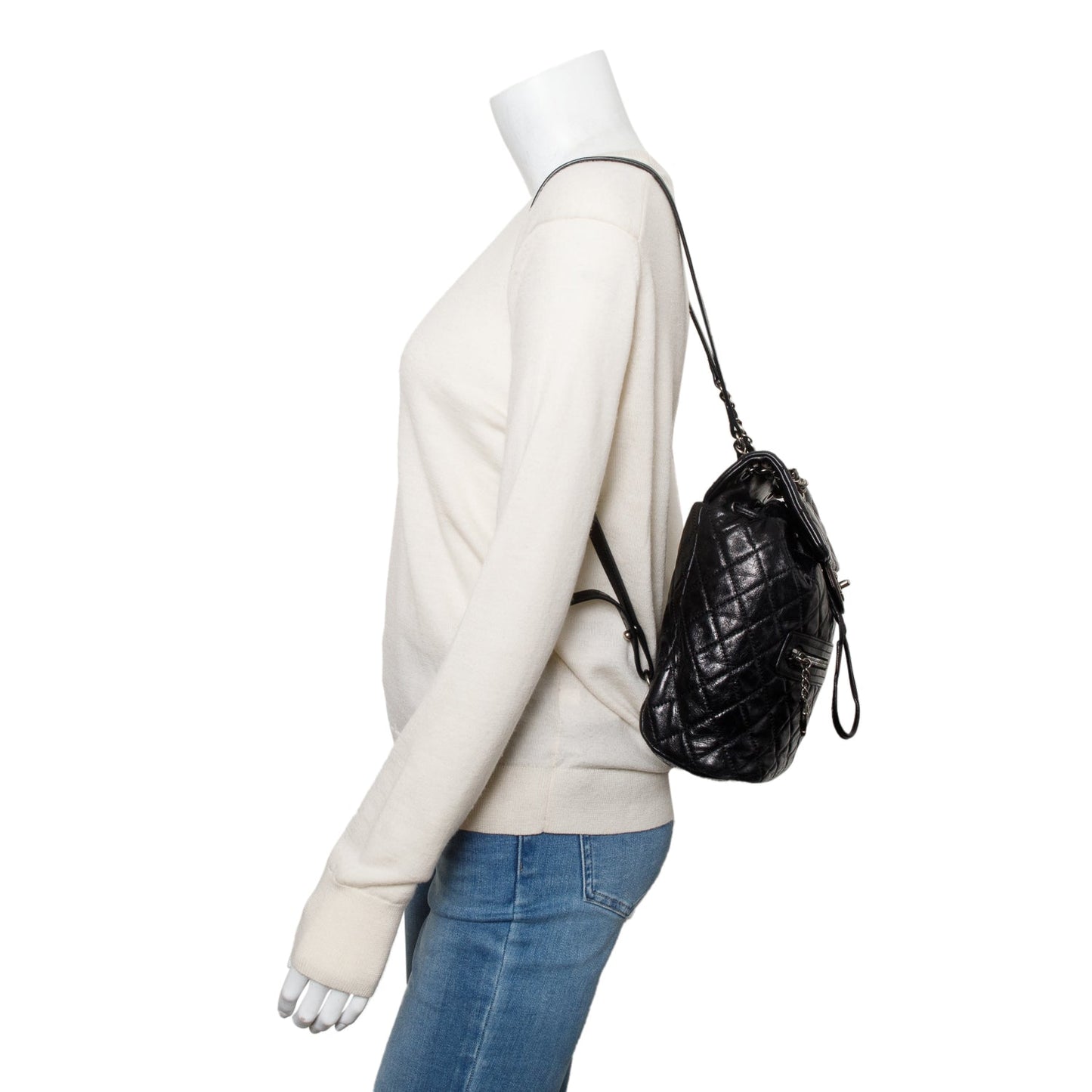 Chanel Black Quilted Calfskin Leather Small Salzburg Mountain Backpack