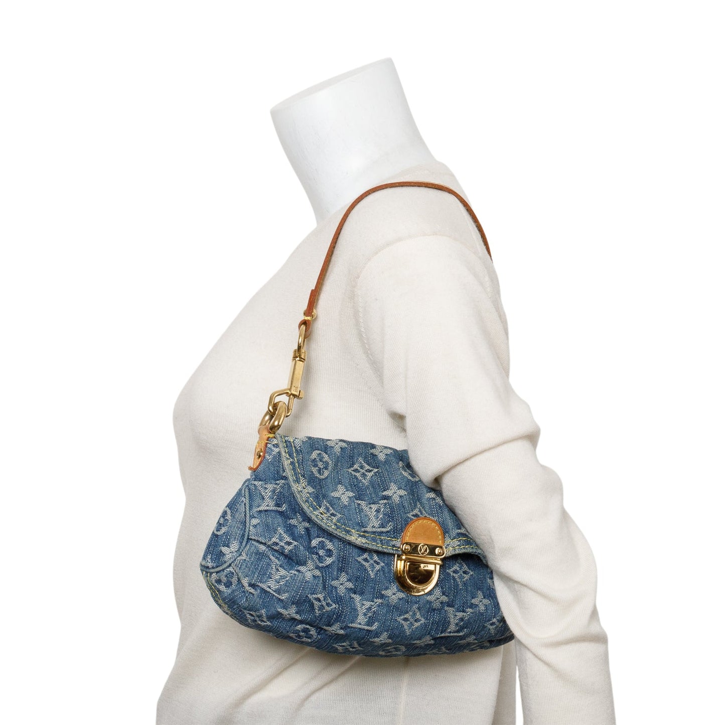 Louis Vuitton Monogram Denim Small Pleaty Bag