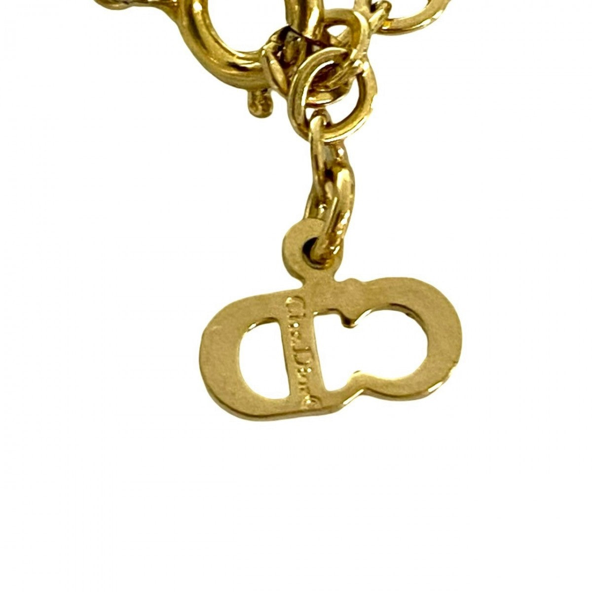 Dior Necklace Gold Plated gold CD logo Women