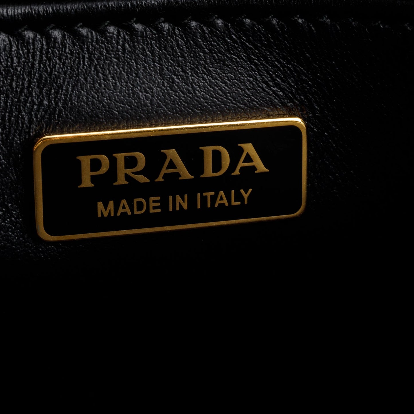 Prada Beige/Black Embroidered Fabric Mini Symbole Bag