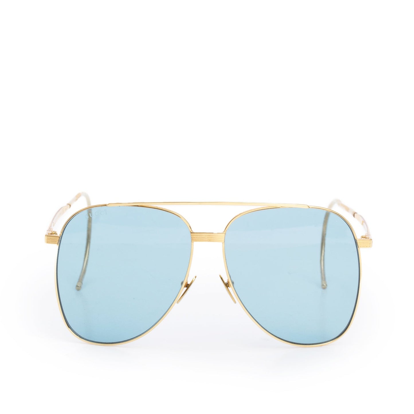 Gucci GG0953S Gold-Tone Metal Frame Aviator Sunglasses