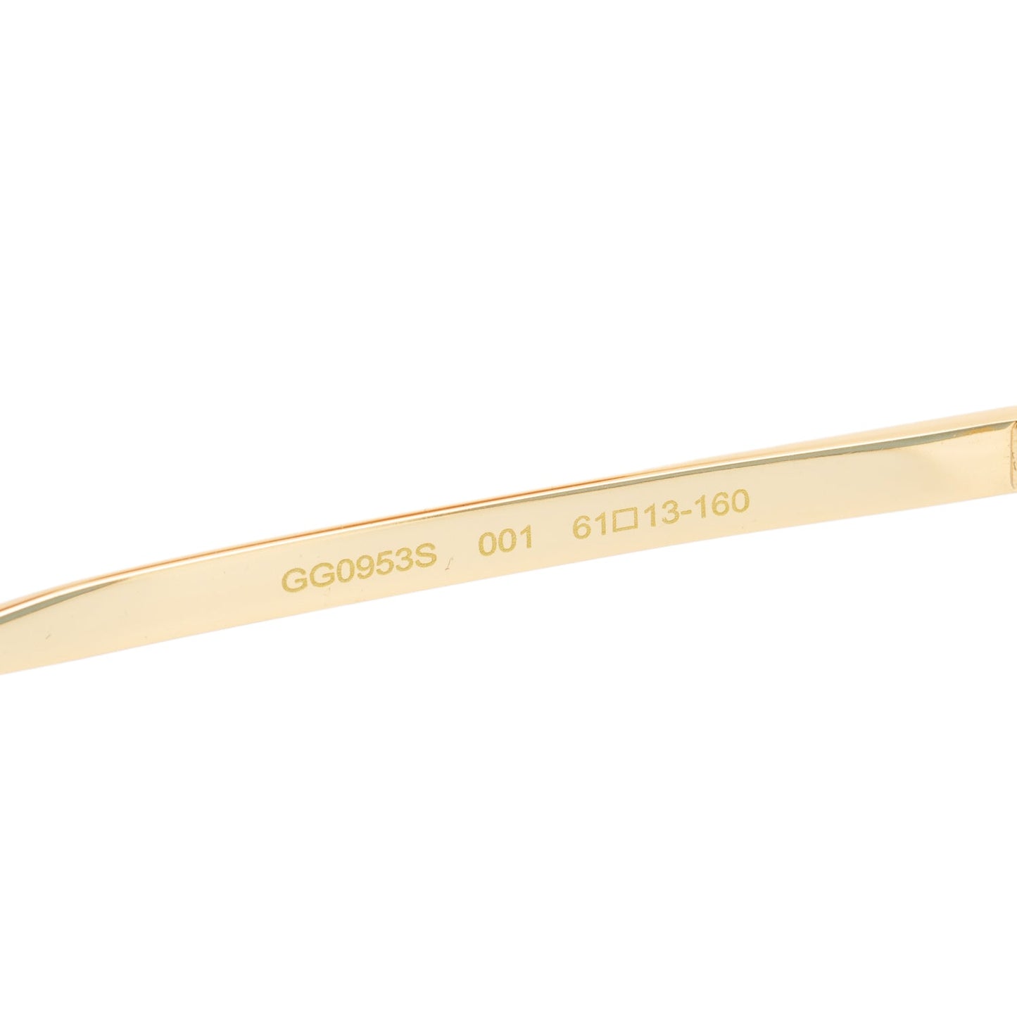Gucci GG0953S Gold-Tone Metal Frame Aviator Sunglasses