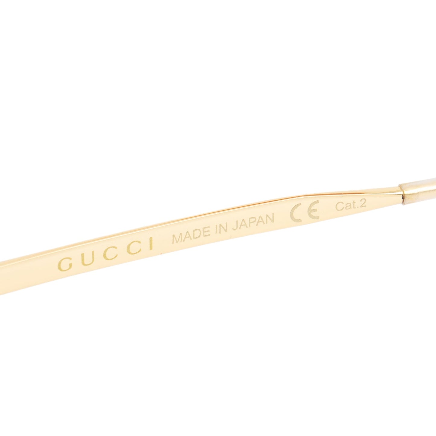 Gucci GG0953S Gold-Tone Metal Frame Aviator Sunglasses