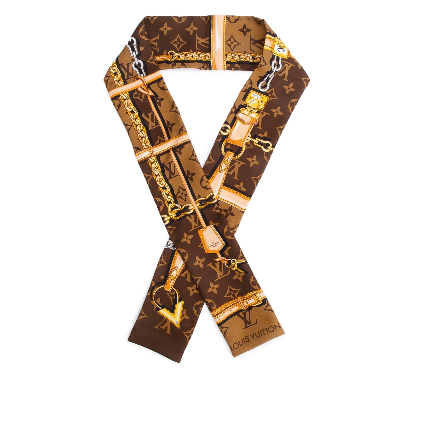 Louis Vuitton Brown Monogram Confidential Silk Bandeau