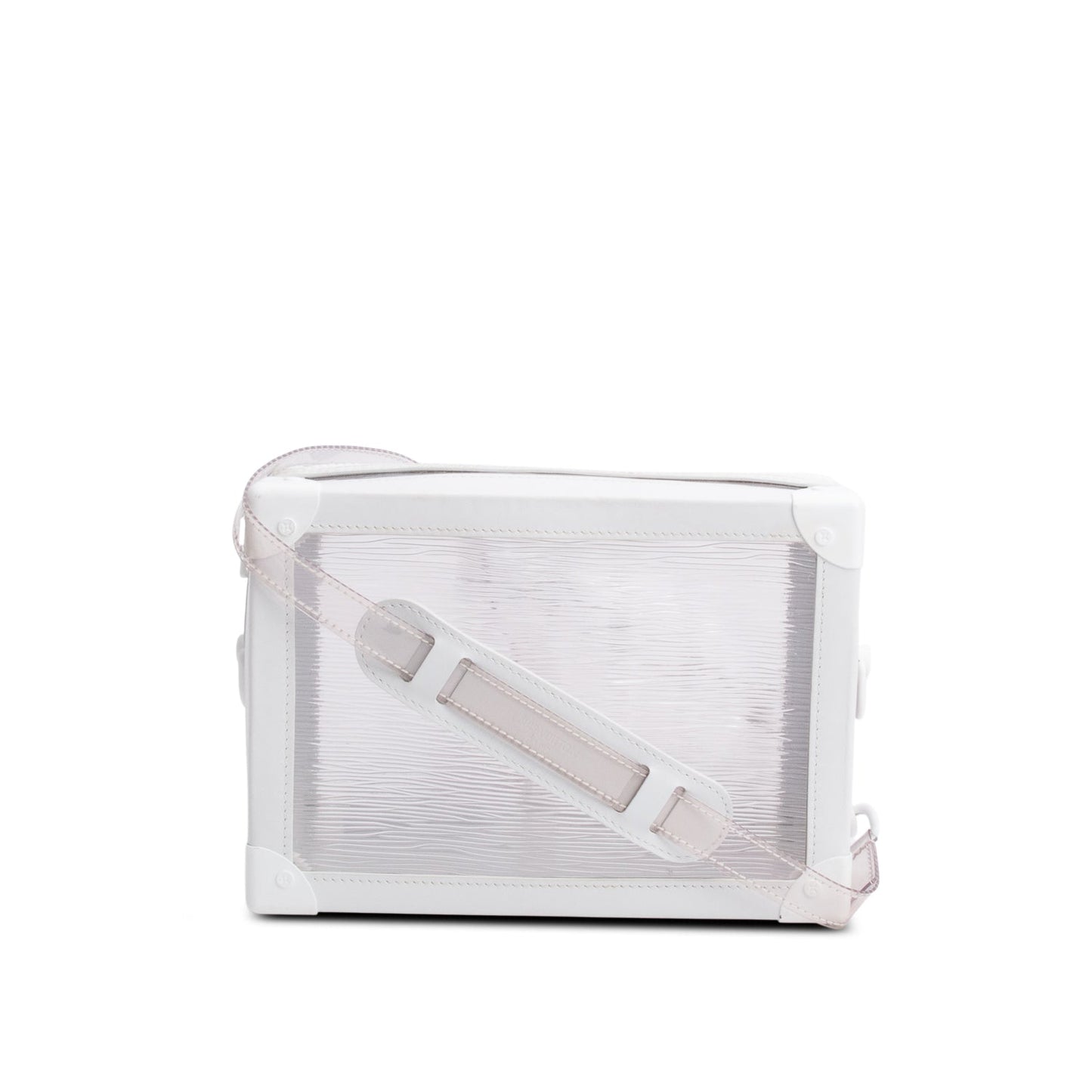Louis Vuitton Transparent Epi White Leather Soft Trunk Bag