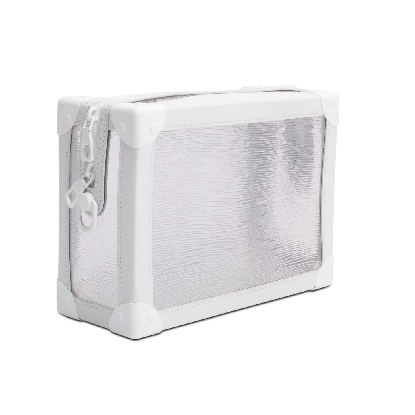 Louis Vuitton Transparent Epi White Leather Soft Trunk Bag