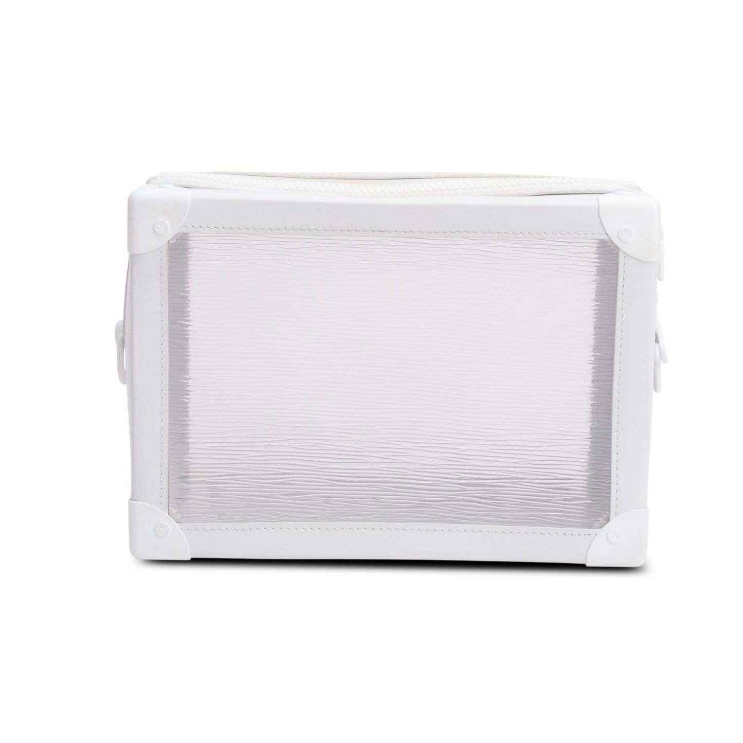 Louis Vuitton Transparent Epi White Leather Soft Trunk Bag