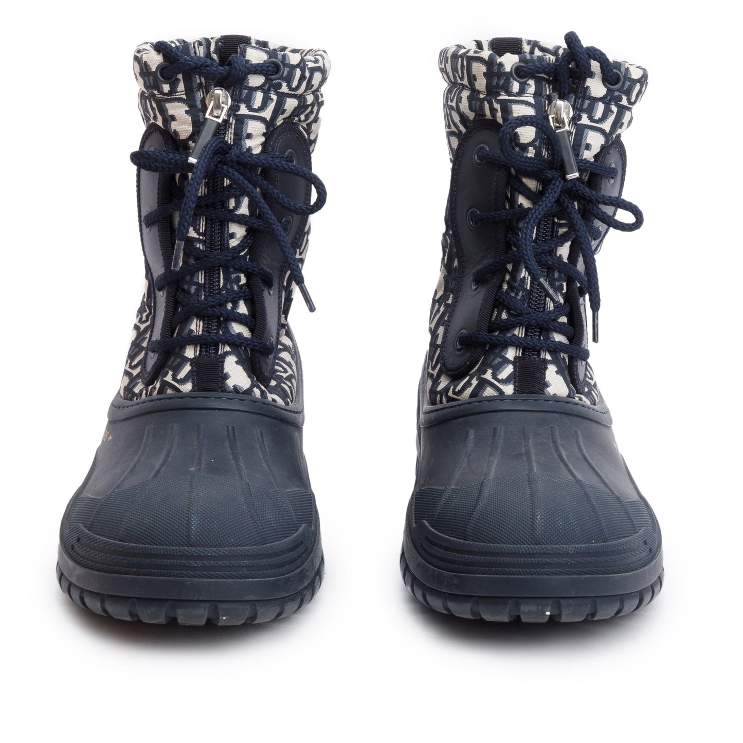 Christian Dior Navy Oblique Nylon D-Venture Combat Boot, Size 40