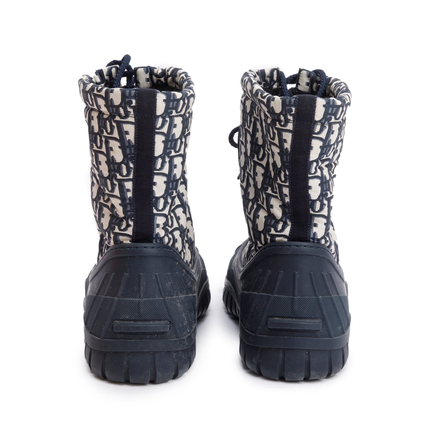 Christian Dior Navy Oblique Nylon D-Venture Combat Boot, Size 40