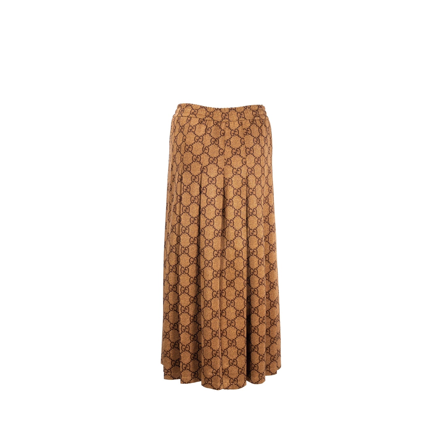 Gucci Logo Print Skirts Polyester / Cotton Brown