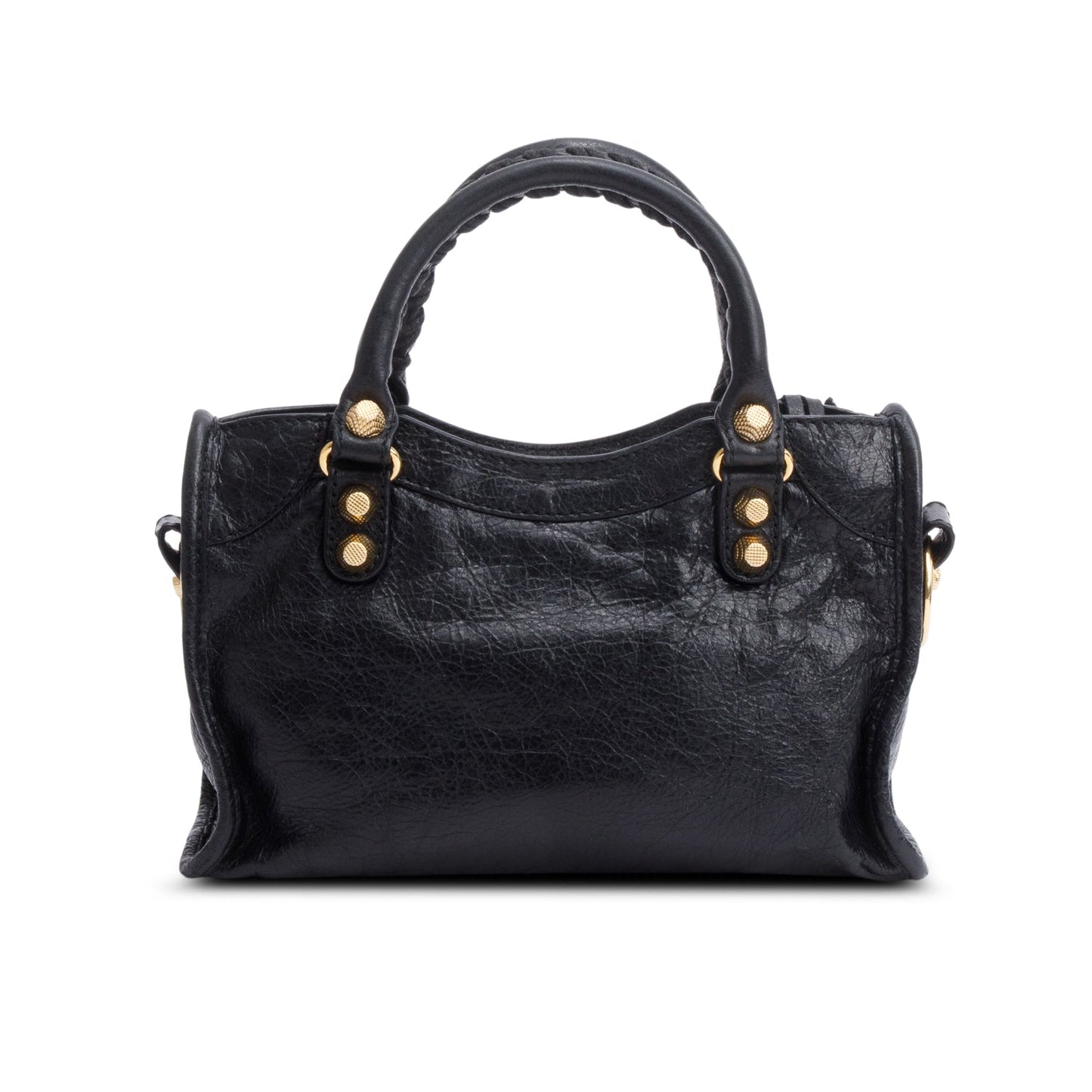 Balenciaga Black Agneau Leather Classic Mini City Bag