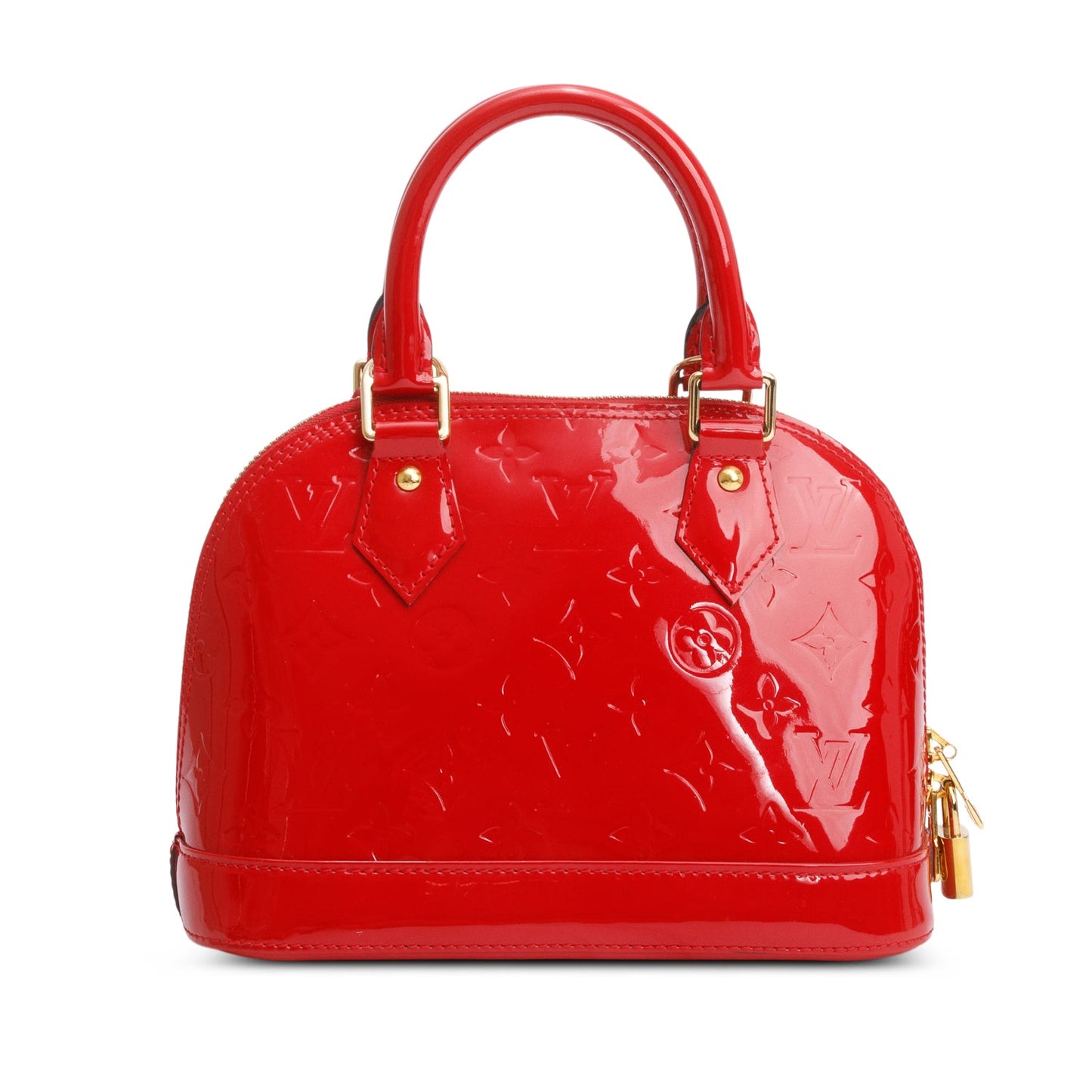 Louis Vuitton Red Monogram Vernis Leather Alma BB