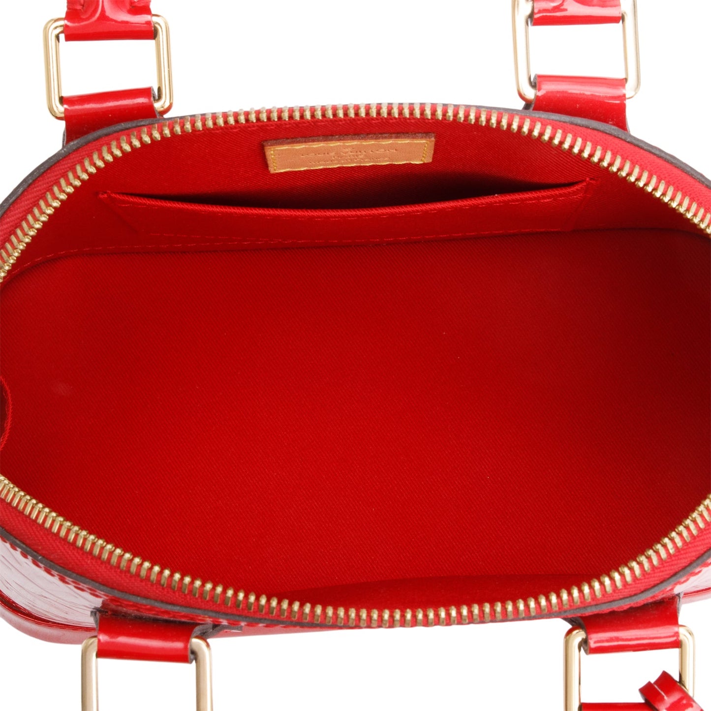 Louis Vuitton Red Monogram Vernis Leather Alma BB