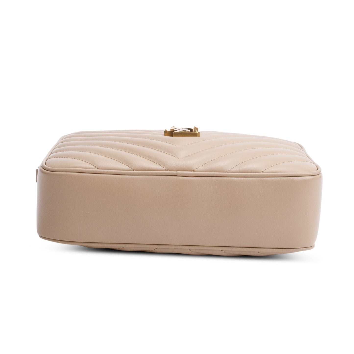 Saint Laurent Beige Quilted Leather Lou Camera Bag