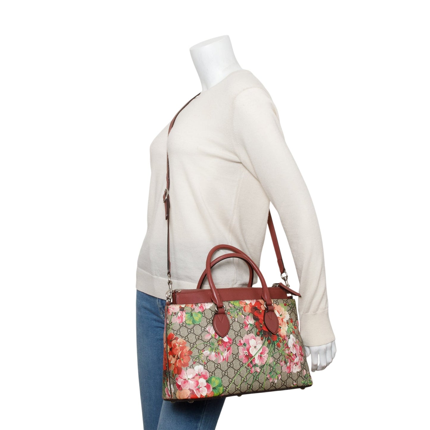 Gucci Linea GG Blooms Supreme Small Convertible Tote