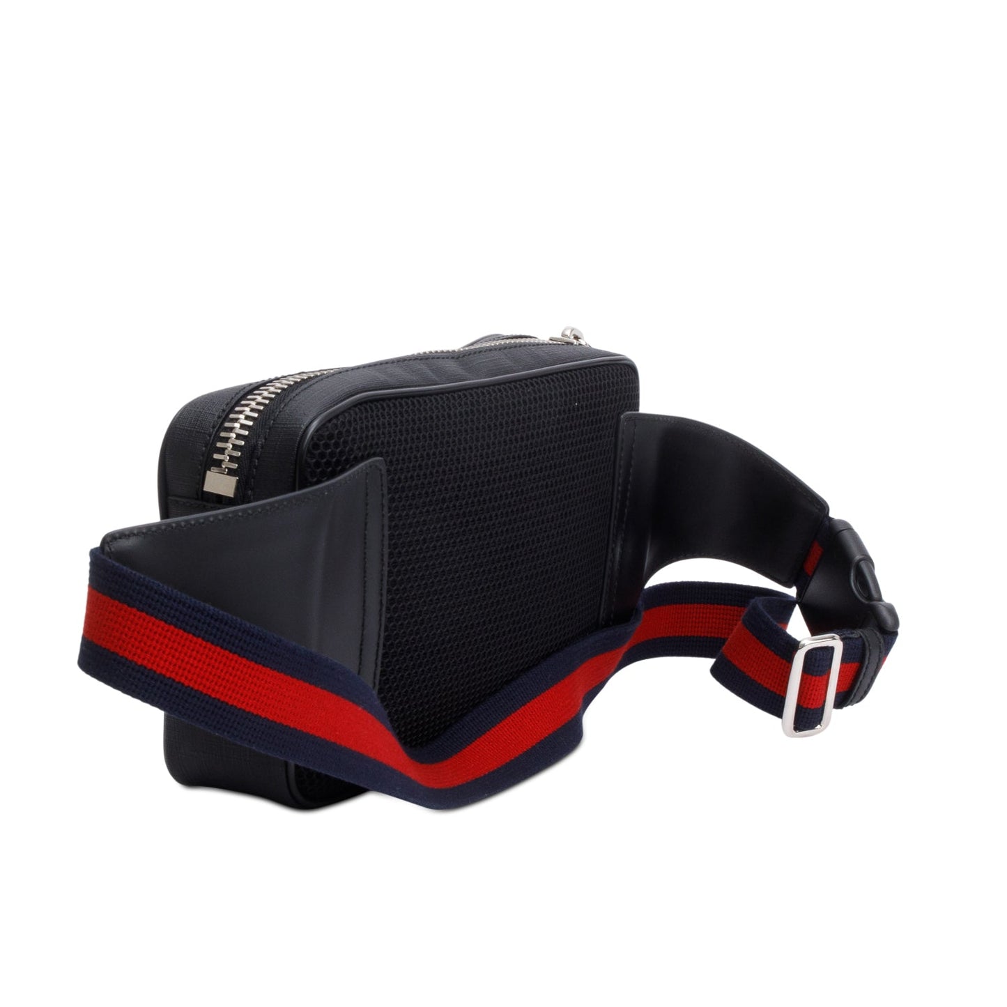 Gucci Black GG Supreme Belt Bag with Zip Pocket