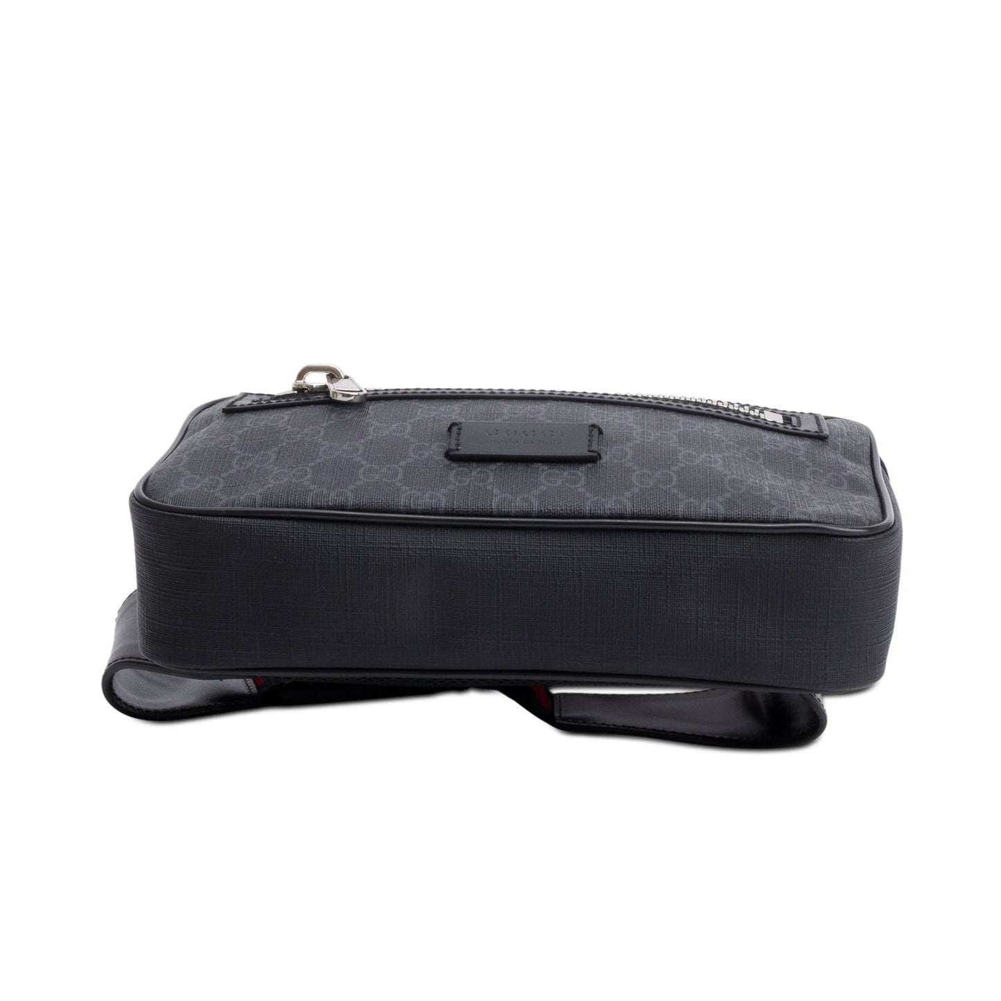 Gucci Black GG Supreme Belt Bag with Zip Pocket