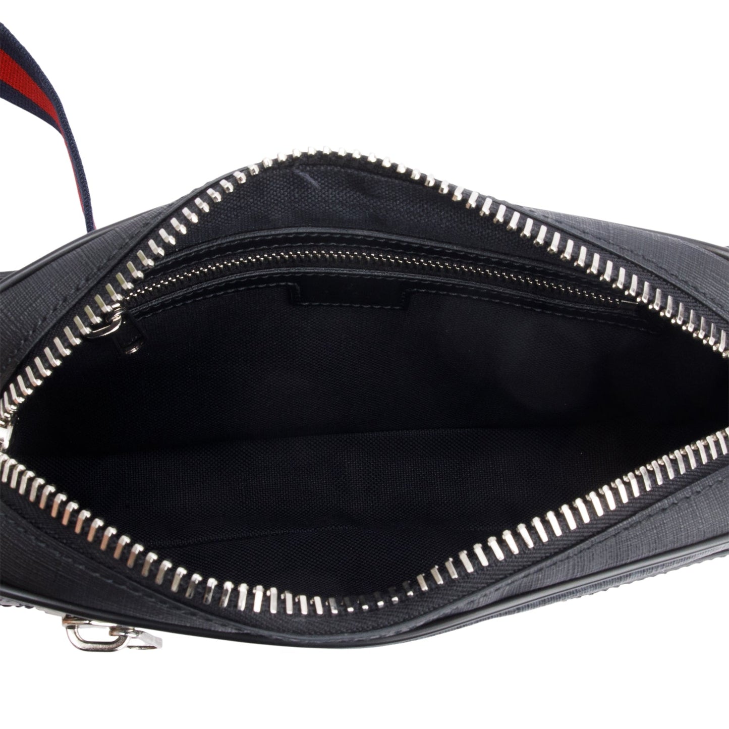 Gucci Black GG Supreme Belt Bag with Zip Pocket