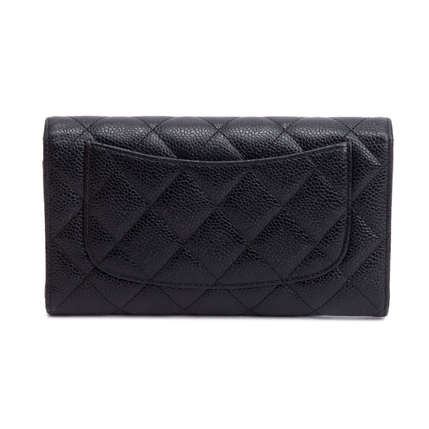 Chanel Black Caviar Leather Medium Trifold Wallet