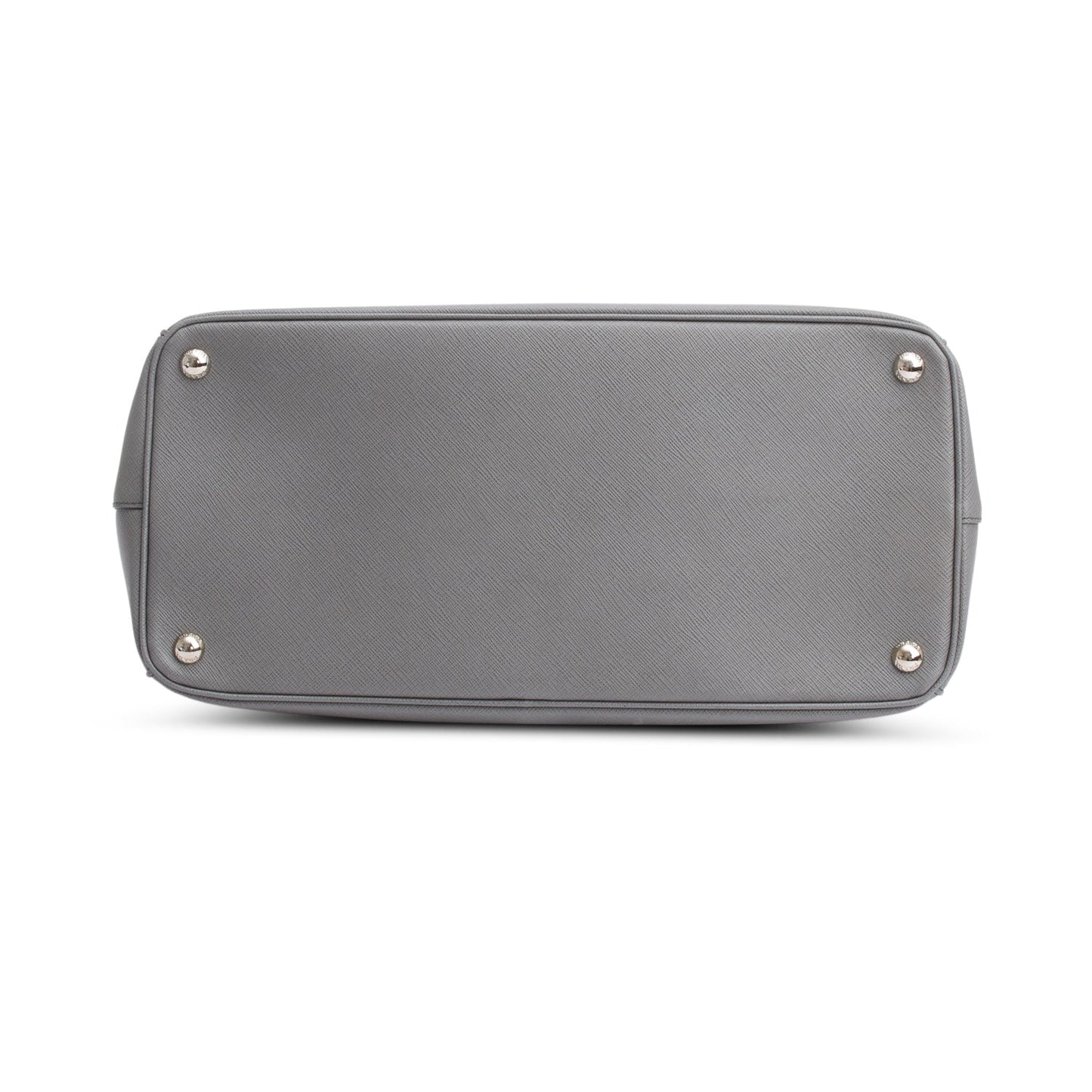 Prada Grey Saffiano Lux Large Double Zip Galleria Tote