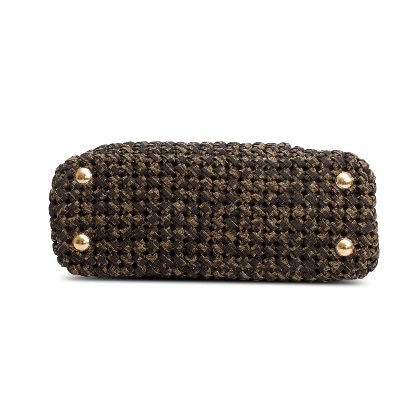 Fendi FF Zucca Woven Interlace Medium Peekaboo Bag
