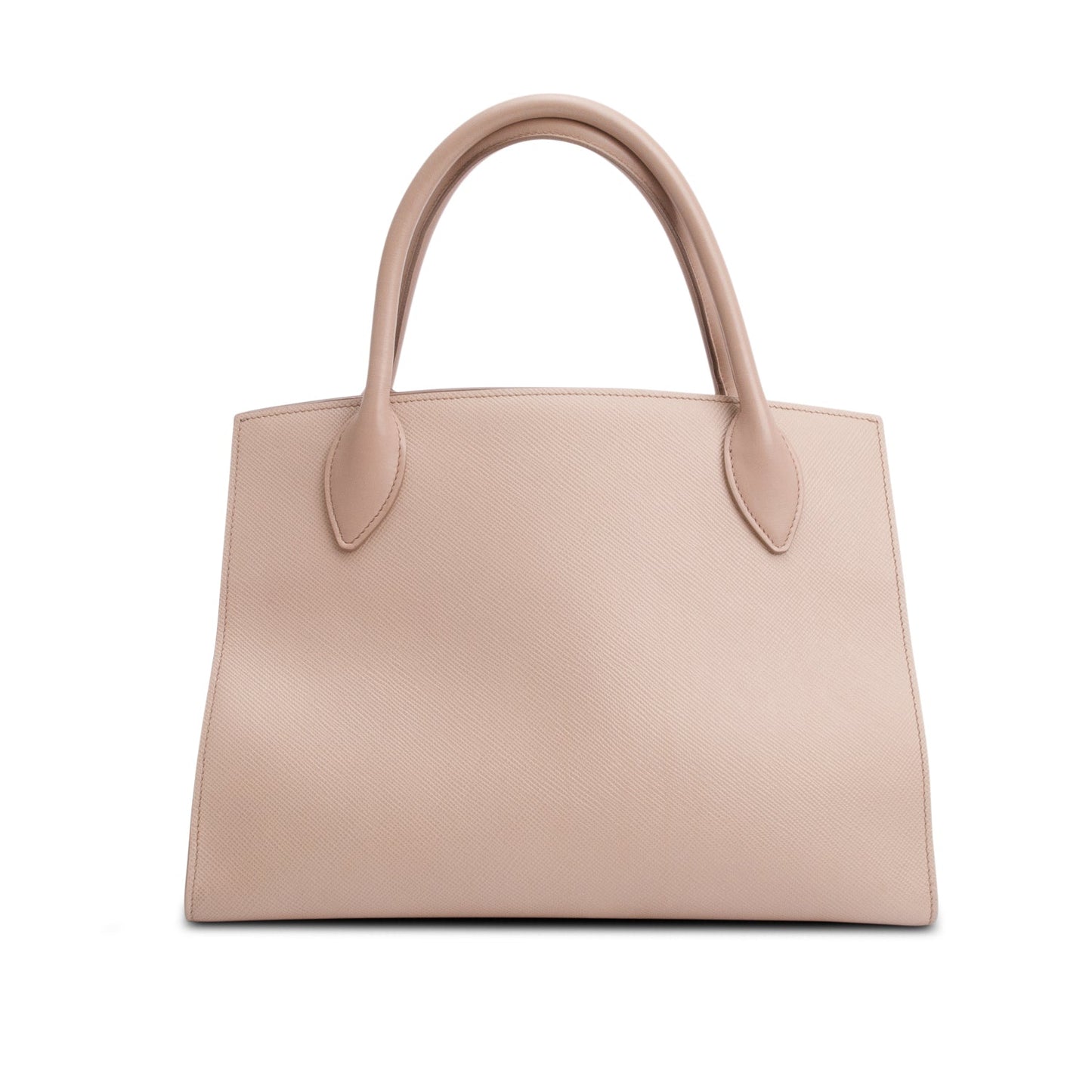 Prada Beige Saffiano Cuir Medium Monochrome Top Handle Tote