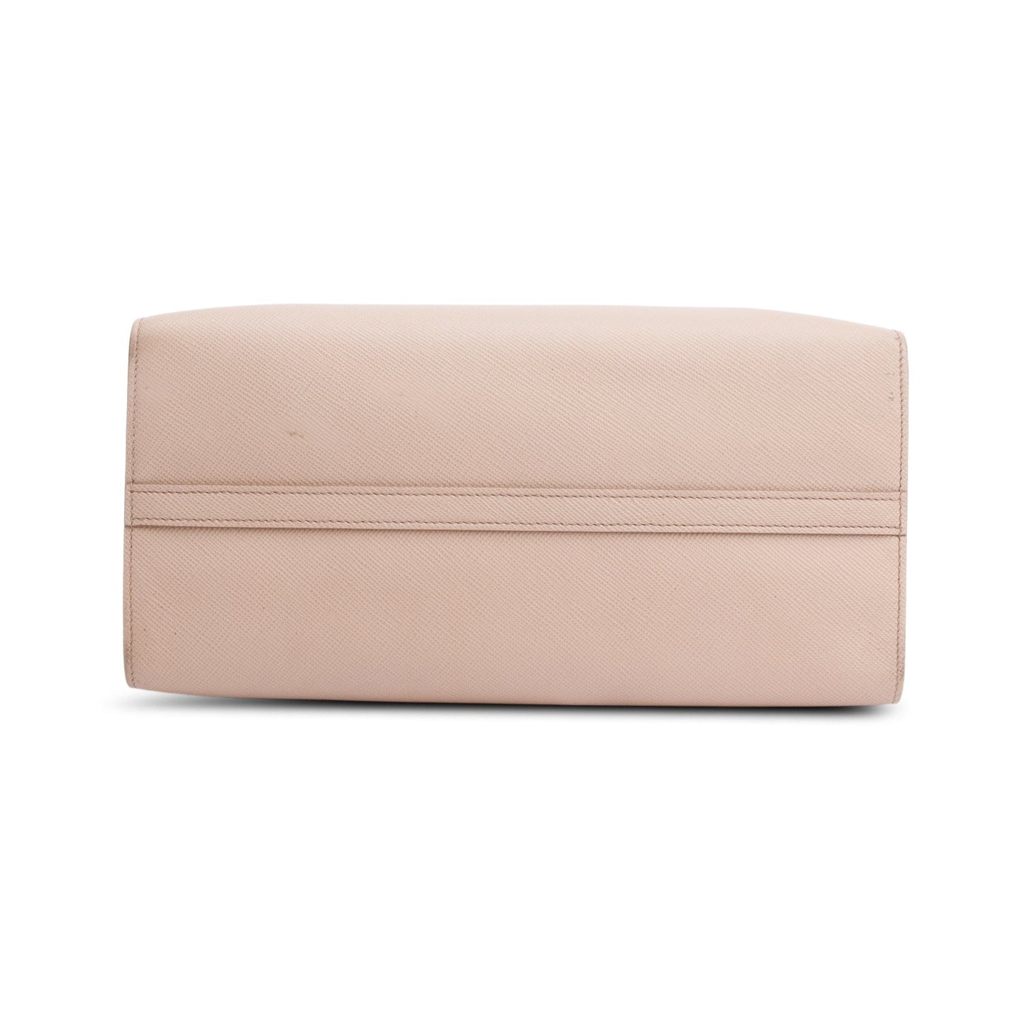 Prada Beige Saffiano Cuir Medium Monochrome Top Handle Tote