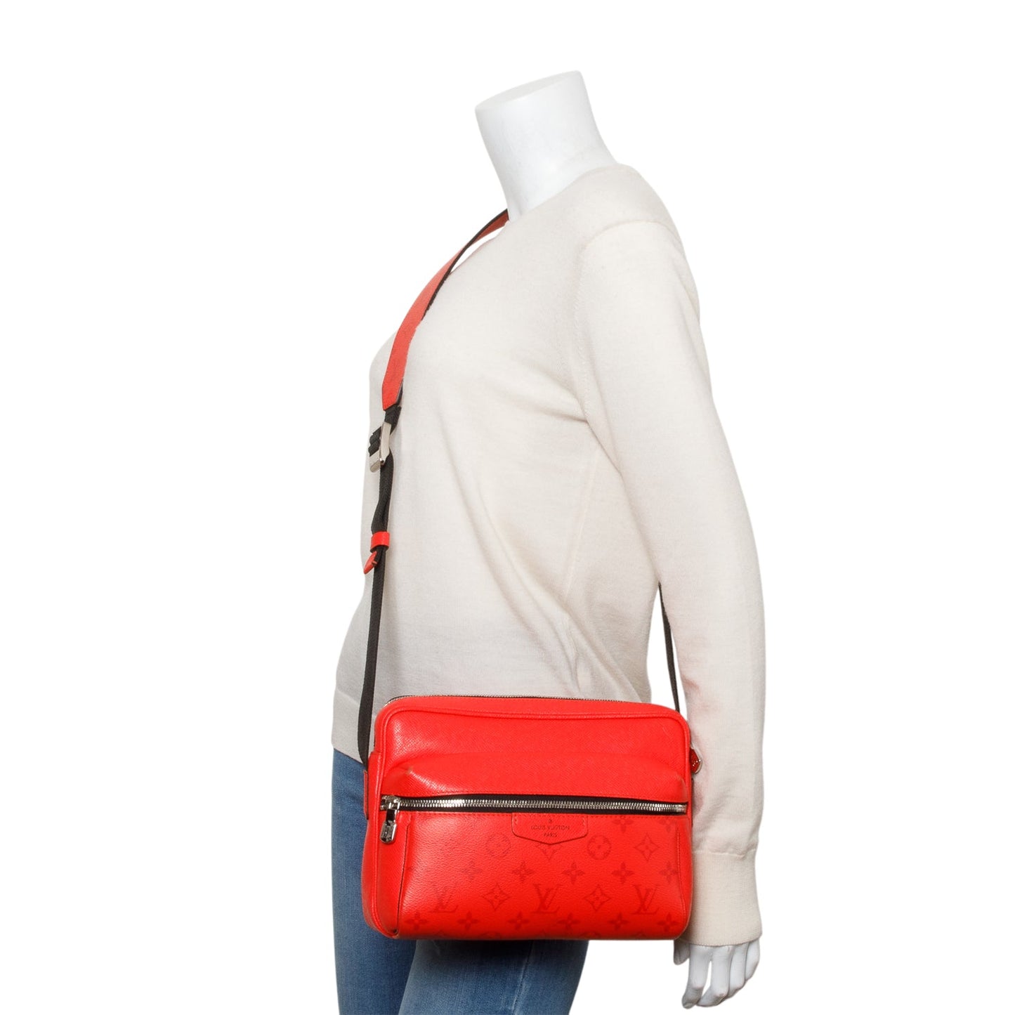 Louis Vuitton Red Taigarama Outdoor Messenger Bag