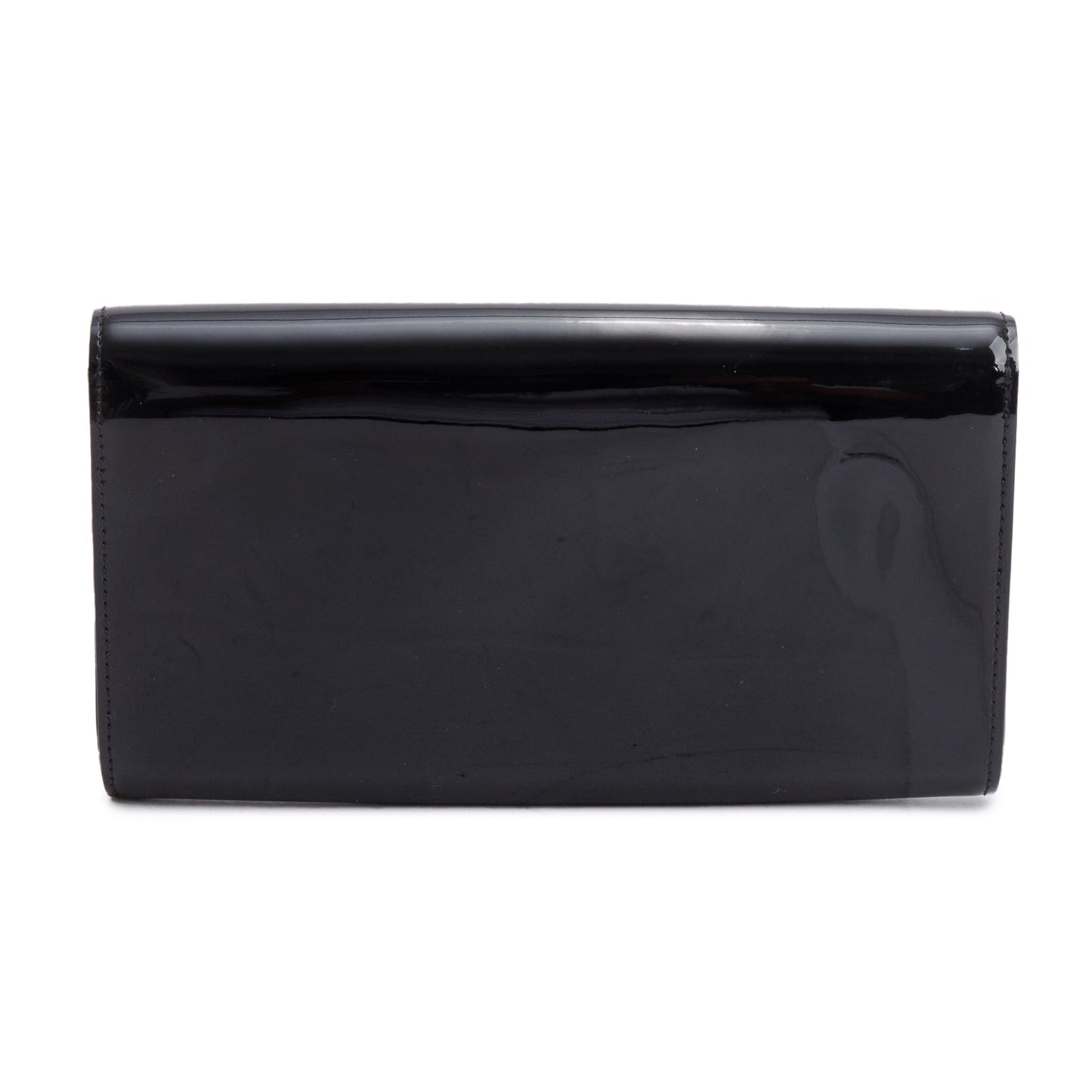 Louis Vuitton Black Vernis Signature Louise Clutch