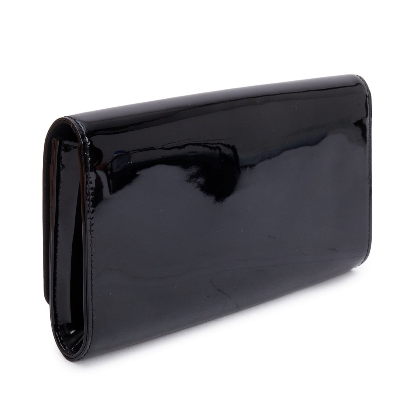 Louis Vuitton Black Vernis Signature Louise Clutch