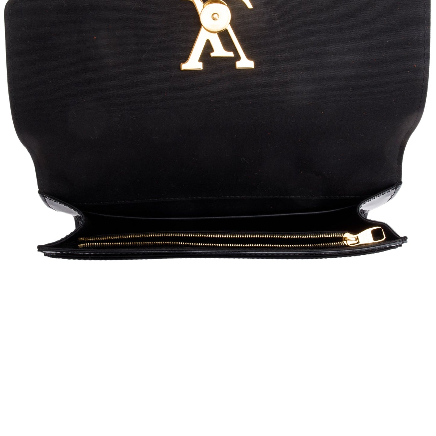 Louis Vuitton Black Vernis Signature Louise Clutch