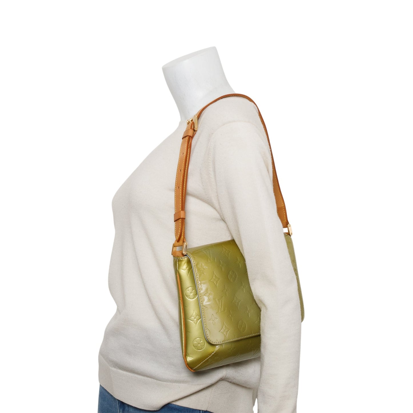 Louis Vuitton Green Monogram Vernis Thompson Shoulder Bag